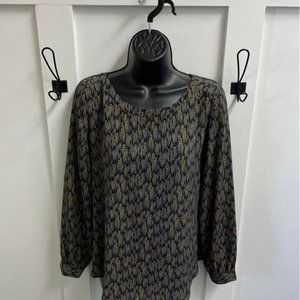 LOFT Outlet Long Sleeve Pattern Top Size Small Petite